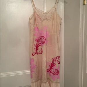 Libertine Floral Slip Dress with Pink Accents